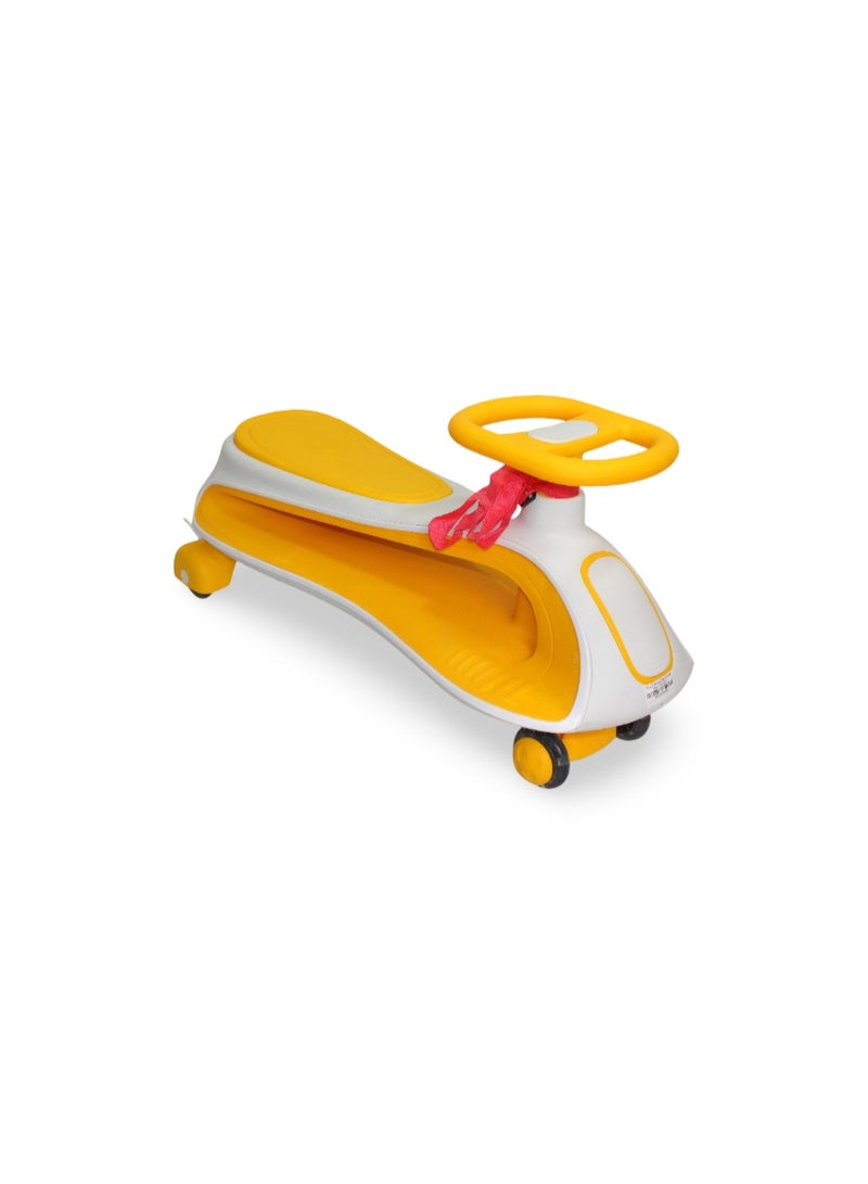 Prime Plasma Car For Children (Light & Sound) – Yellow * White - Image 1
